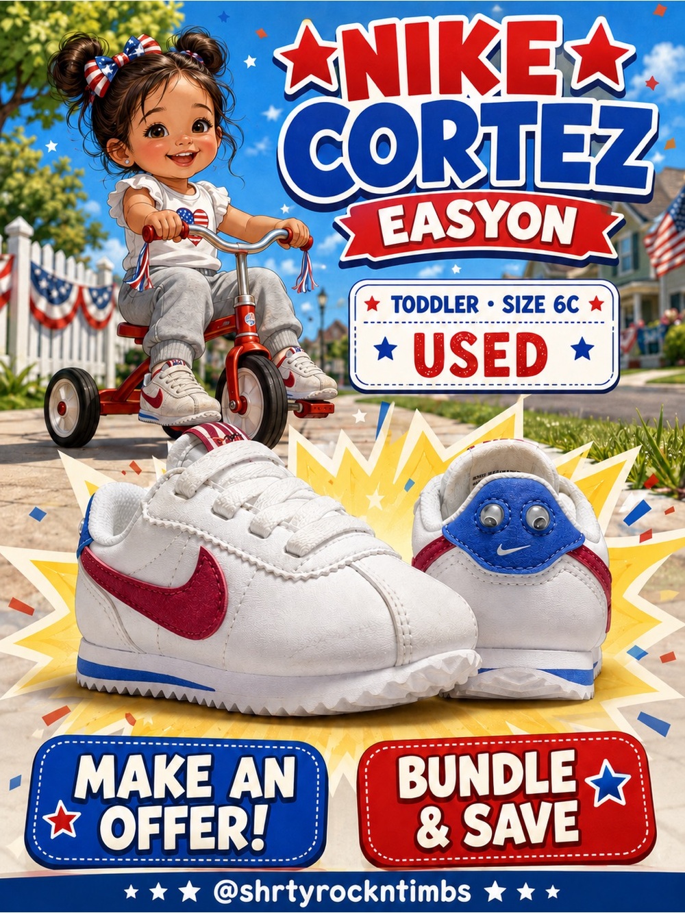 Nike Cortez EasyOn “Forrest Gump” Toddler sneakers